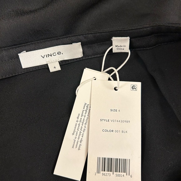 Vince Charcoal Midi Skirt with Side Slit in Black Size 4 - Picture 4 of 7